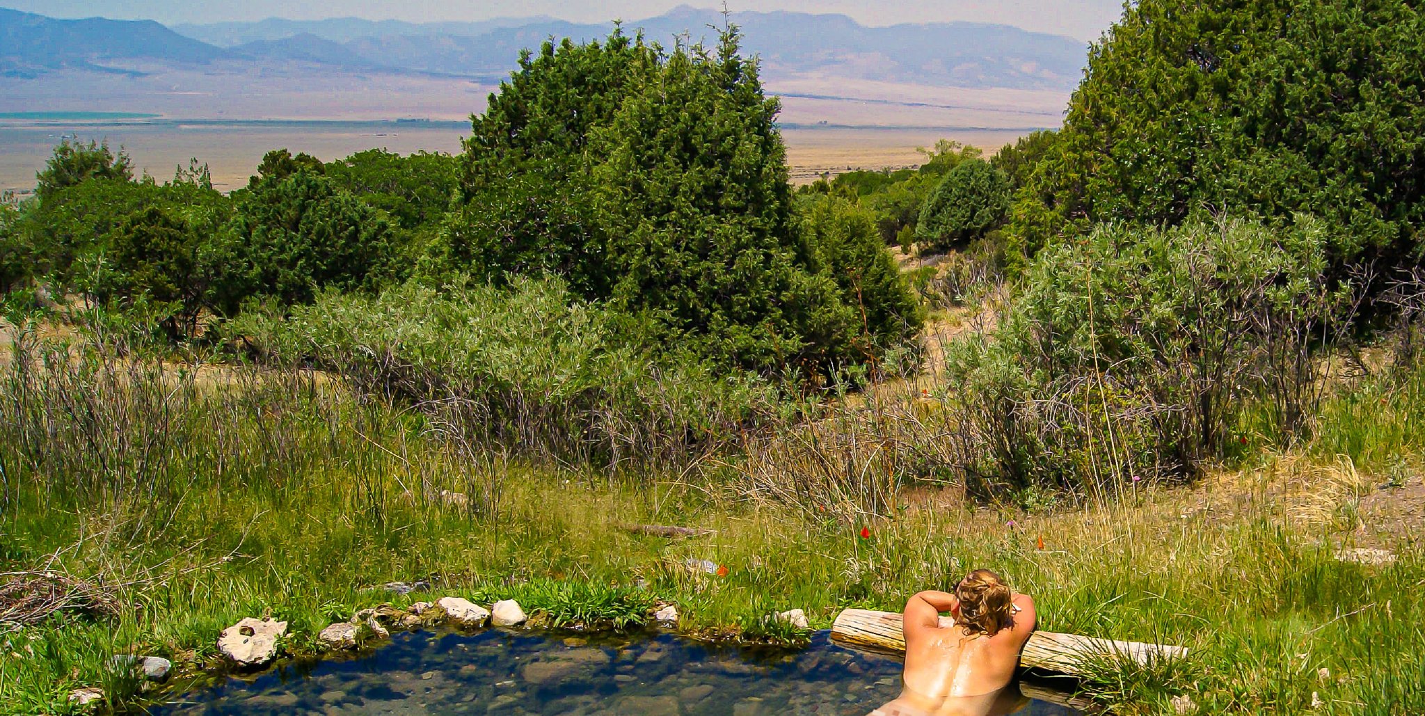 Skinny Dipper Hot Springs (5), Visitors soaking in the pool…