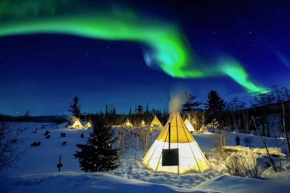 Experience The Northern Lights From A Private Teepee In Canada's Aurora ...