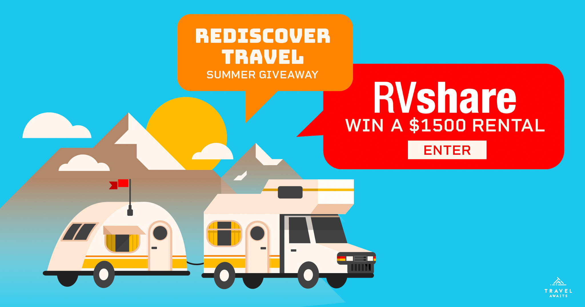 TravelAwaitsとRvshareの再発見旅行夏の景品