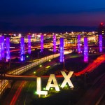 Exterior of LAX at night