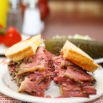 Traditional overstuffed sandwich from Schwartz's Deli